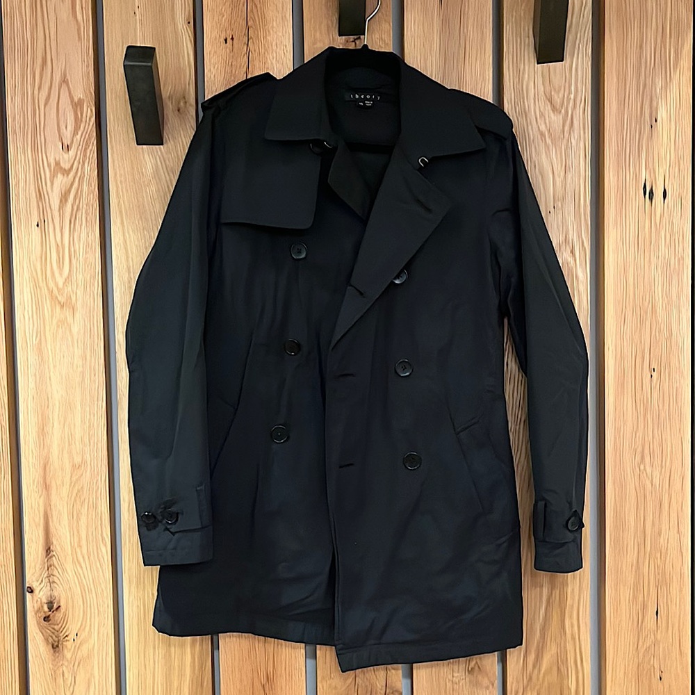 Theory Black Trench Coat